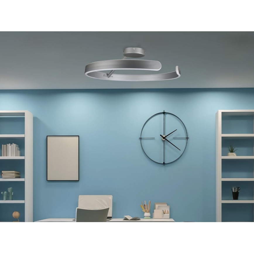 LED Димируем полилей за повърхностен монтаж LED/72W/230V 3000-6500K матов хром + дистанционно управление