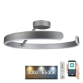 LED Димируем полилей за повърхностен монтаж LED/72W/230V 3000-6500K матов хром + дистанционно управление