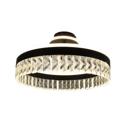 LED Димируем кристален полилей за повърхностен монтаж LED/75W/230V 3000-6500K черен + дистанционно управление