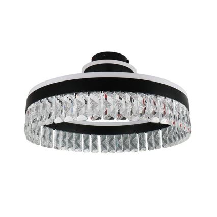LED Димируем кристален полилей за повърхностен монтаж LED/75W/230V 3000-6500K черен + дистанционно управление