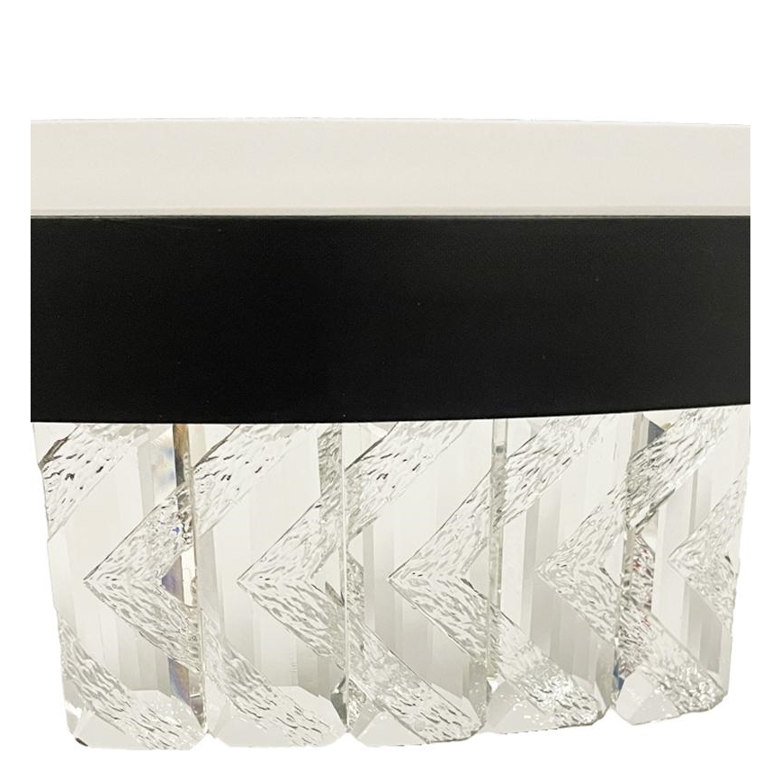 LED Димируем кристален полилей за повърхностен монтаж LED/75W/230V 3000-6500K черен + дистанционно управление