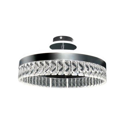 LED Димируем кристален полилей за повърхностен монтаж LED/75W/230V 3000-6500K матов хром + дистанционно управление