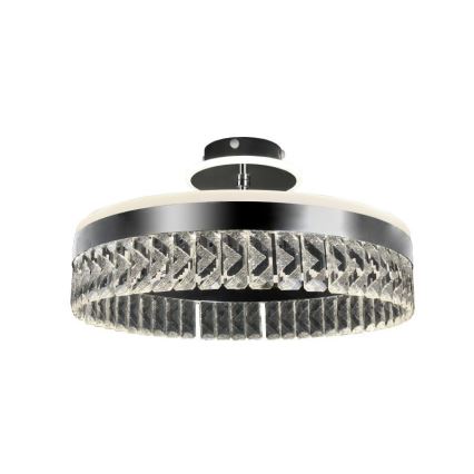 LED Димируем кристален полилей за повърхностен монтаж LED/75W/230V 3000-6500K матов хром + дистанционно управление