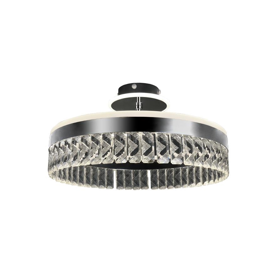 LED Димируем кристален полилей за повърхностен монтаж LED/75W/230V 3000-6500K матов хром + дистанционно управление