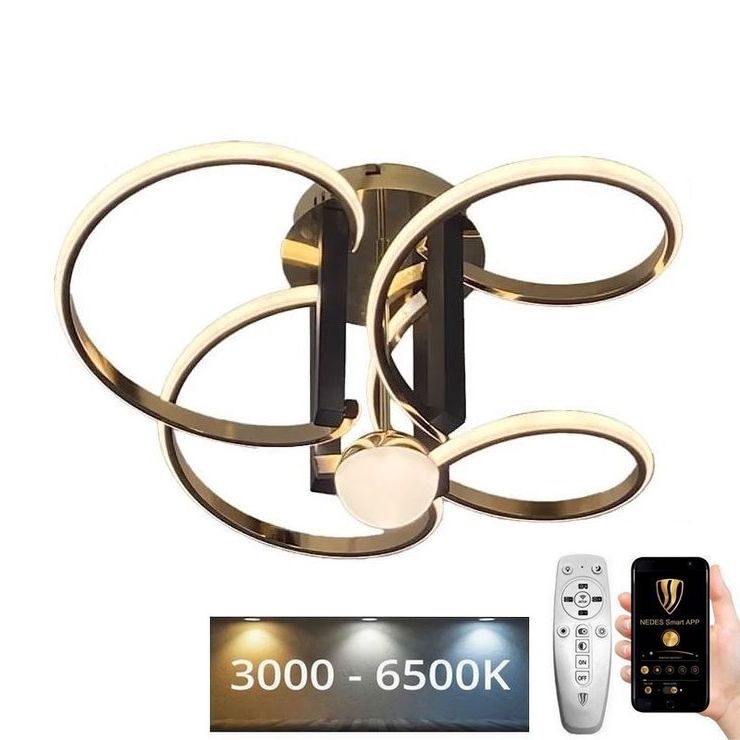 LED Димируем полилей за повърхностен монтаж LED/80W/230V 3000-6500K + дистанционно управление