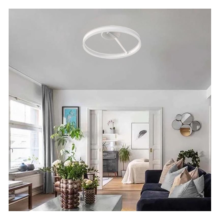 LED Димируем полилей за повърхностен монтаж LED/86W/230V 3000-6500K бял + дистанционно управление