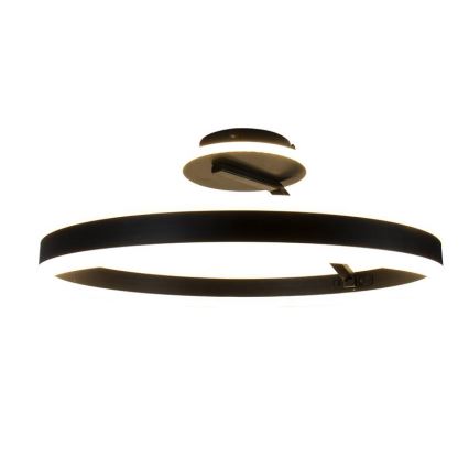 LED Димируем полилей за повърхностен монтаж LED/86W/230V 3000-6500K черен + дистанционно управление