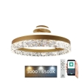 LED Димируем полилей за повърхностен монтаж LED/86W/230V 3000-6500K златист + дистанционно управление