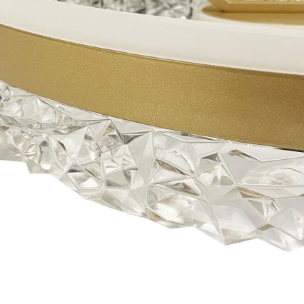 LED Димируем полилей за повърхностен монтаж LED/86W/230V 3000-6500K златист + дистанционно управление