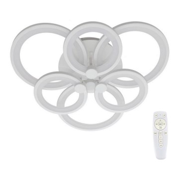 LED Димируем полилей за повърхностен монтаж SIENA LED/72W/230V бял + дистанционно управление
