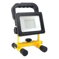 LED димируем преносим прожектор TIGRA LED/20W/3,7V 4000K IP54 4400 mAh черен/жълт