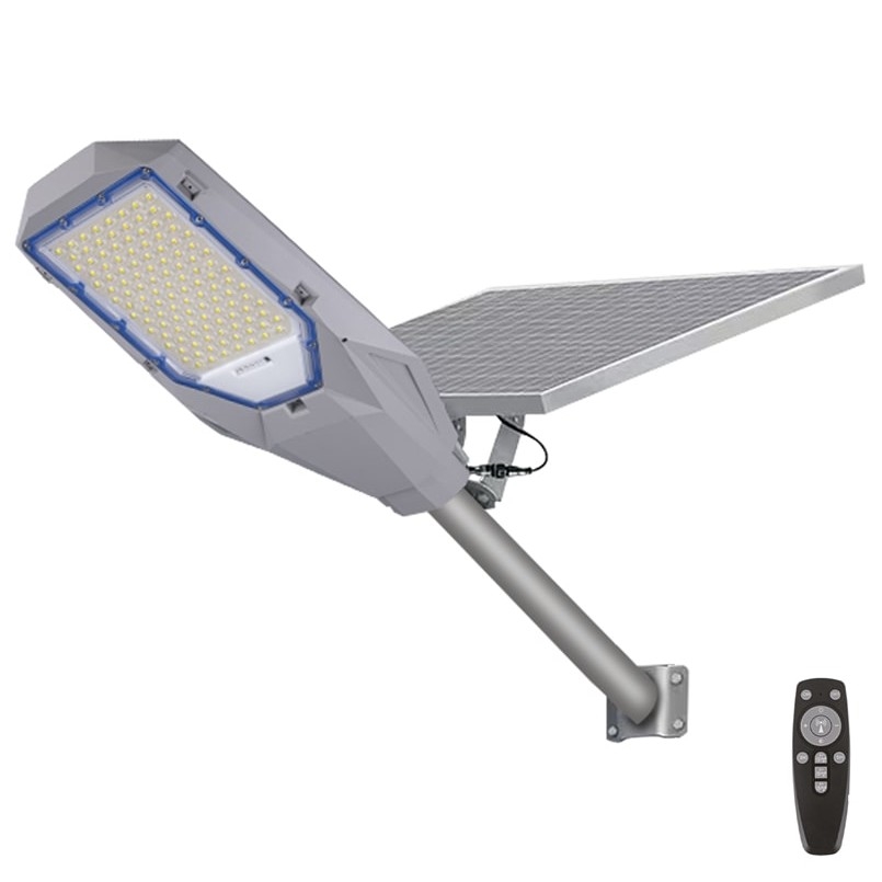 LED Димируем прожектор със сензор за здрач и соларен панел LED/200W/20000 mAh 6500K IP65 сив