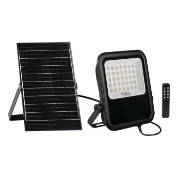 LED Димируем прожектор със соларен панел и сензор за здрач LED/15W/15000 mAh 3,2V IP65 + дистанционно управление