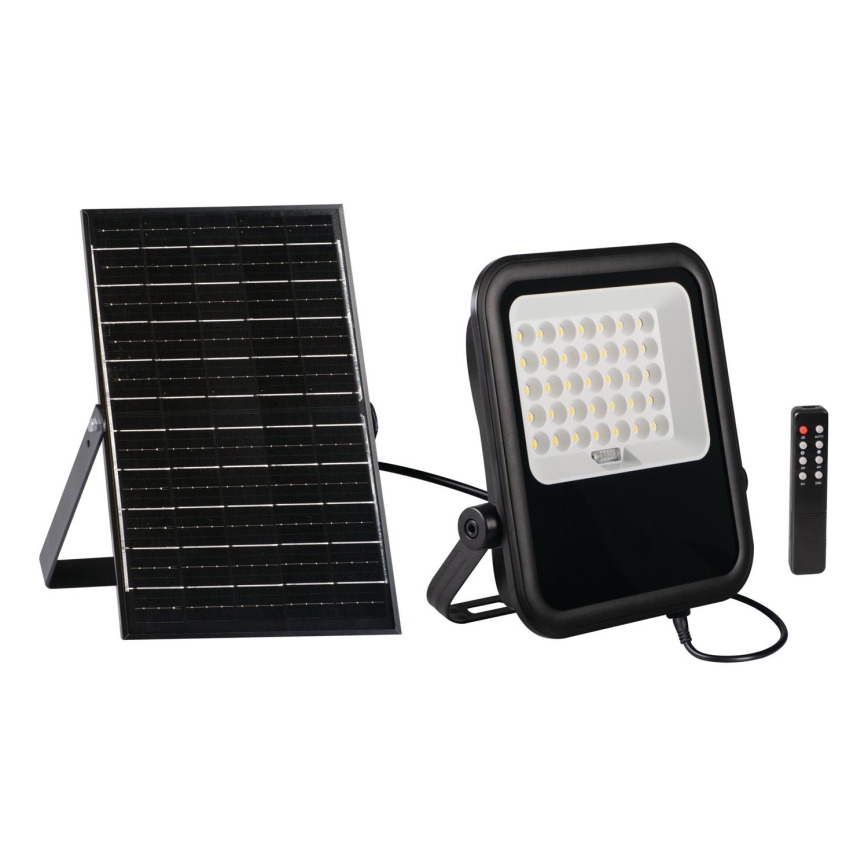 LED Димируем прожектор със соларен панел и сензор за здрач LED/15W/15000 mAh 3,2V IP65 + дистанционно управление