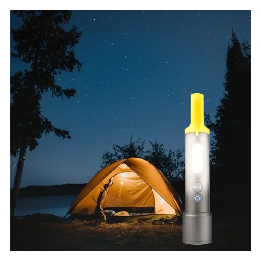 LED Димируем rechargeable flashlight LED/10W/5V IPX4 1200 mAh 650 lm