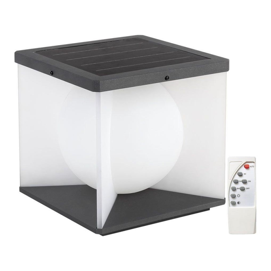 LED Димируем соларен аплик LED/8W/3,7V IP65 3000K 5200 mAh + дистанционно управление