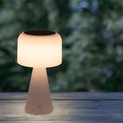 LED Димируем соларен докосване настолна лампа LIMA LED/3,7V 1800 mAh 3000/4000/5000K IP44 бял