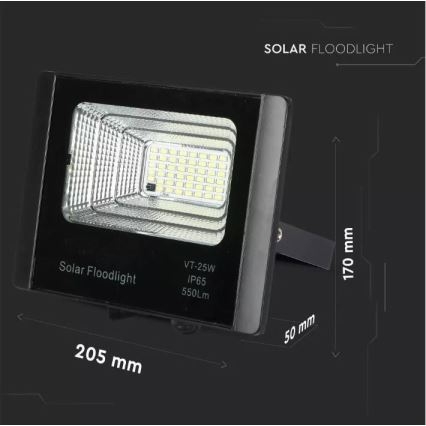 LED Димируем соларен прожектор LED/12W/3,2V 6000K IP65 5000 mAh + дистанционно управление
