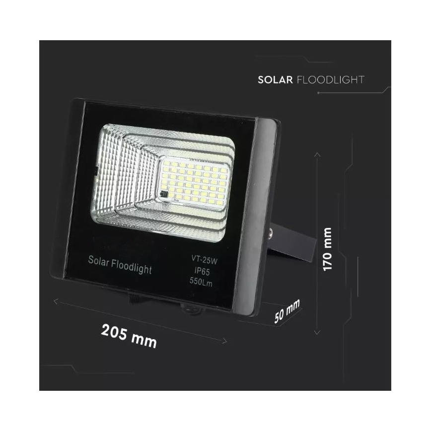 LED Димируем соларен прожектор LED/12W/3,2V 6000K IP65 5000 mAh + дистанционно управление