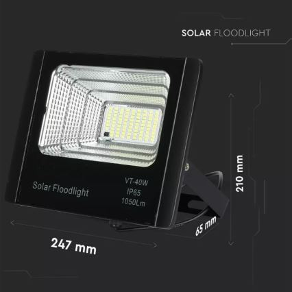 LED Димируем соларен прожектор LED/16W/3,2V 4000K IP65 10000 mAh + дистанционно управление