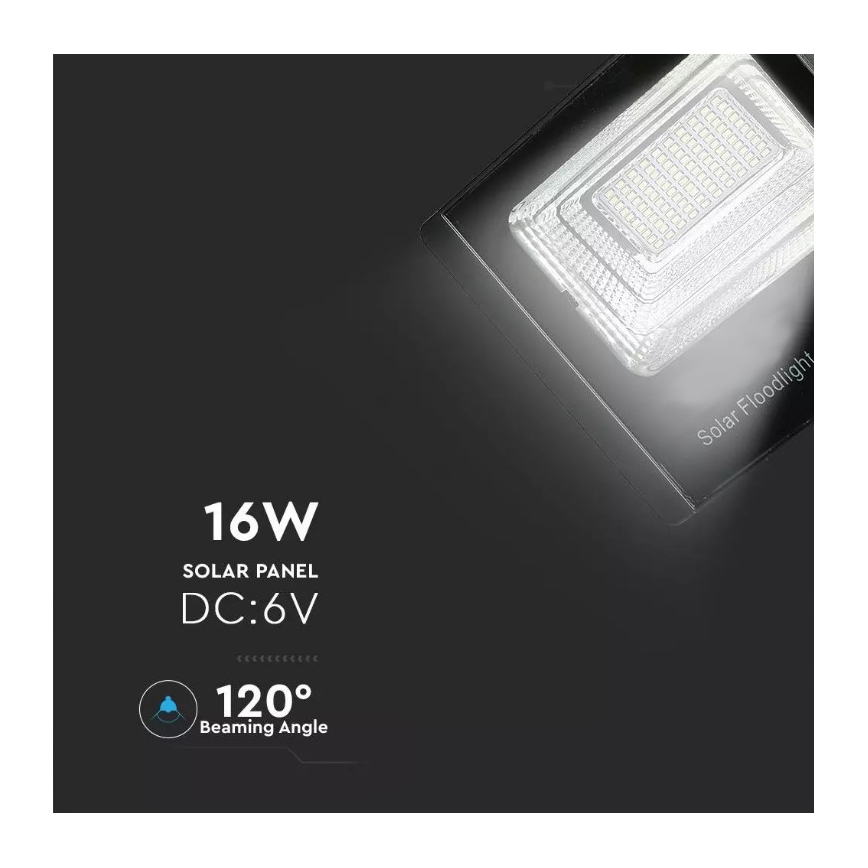 LED Димируем соларен прожектор LED/16W/3,2V 4000K IP65 10000 mAh + дистанционно управление