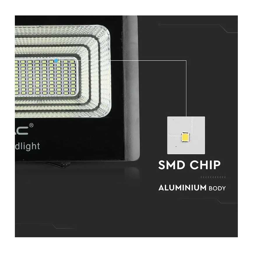 LED Димируем соларен прожектор LED/20W/6,4V 4000K IP65 10000 mAh + дистанционно управление