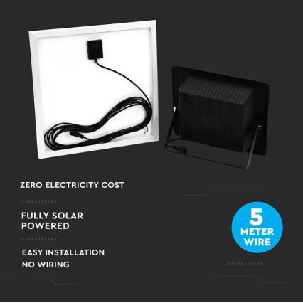 LED Димируем соларен прожектор LED/20W/6,4V 4000K IP65 10000 mAh + дистанционно управление
