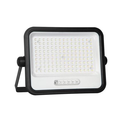 LED соларен прожектор с регулируема яркост LED/300W/3,2V 2000-8000K IP65 15000 mAh черен + дистанционно управление