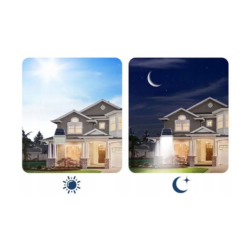 LED соларен прожектор с регулируема яркост LED/50W/3,2V 5000K 6000 mAh IP65 черен + дистанционно управление