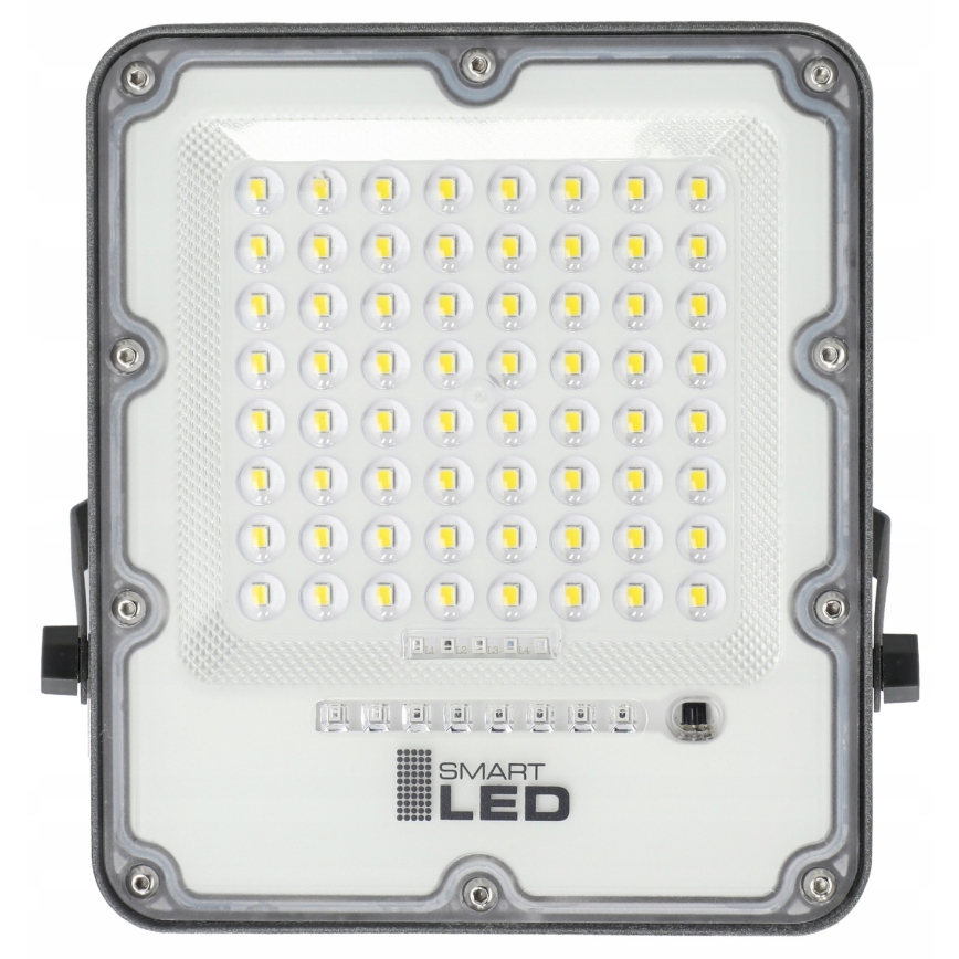 LED соларен прожектор с регулируема яркост LED/50W/3,2V 5000K 6000 mAh IP65 черен + дистанционно управление