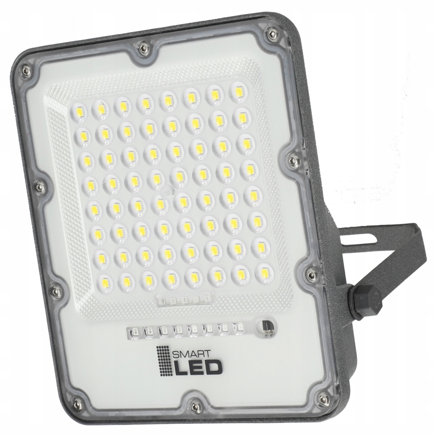 LED соларен прожектор с регулируема яркост LED/50W/3,2V 5000K 6000 mAh IP65 черен + дистанционно управление