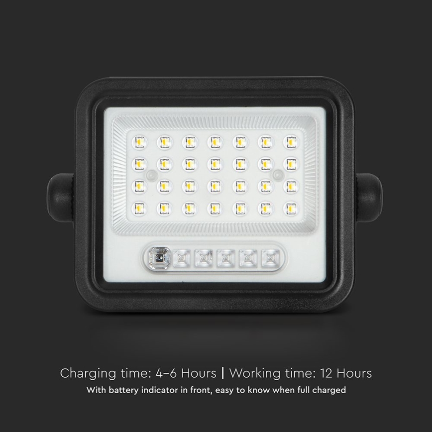 Димируем соларен LED прожектор LED/50W/3,2V 2000-8000K IP65 3800 mAh черен + дистанционно управление