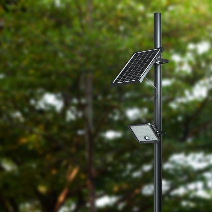 LED Димируем соларен прожектор със сензор LED/10W/3,7V 4000/6000K IP65 + дистанционно управление