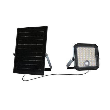 LED Димируем соларен прожектор със сензор LED/10W/3,7V 4000/6000K IP65 + дистанционно управление
