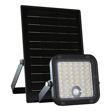 LED Димируем соларен прожектор със сензор LED/10W/3,7V 4000/6000K IP65 + дистанционно управление