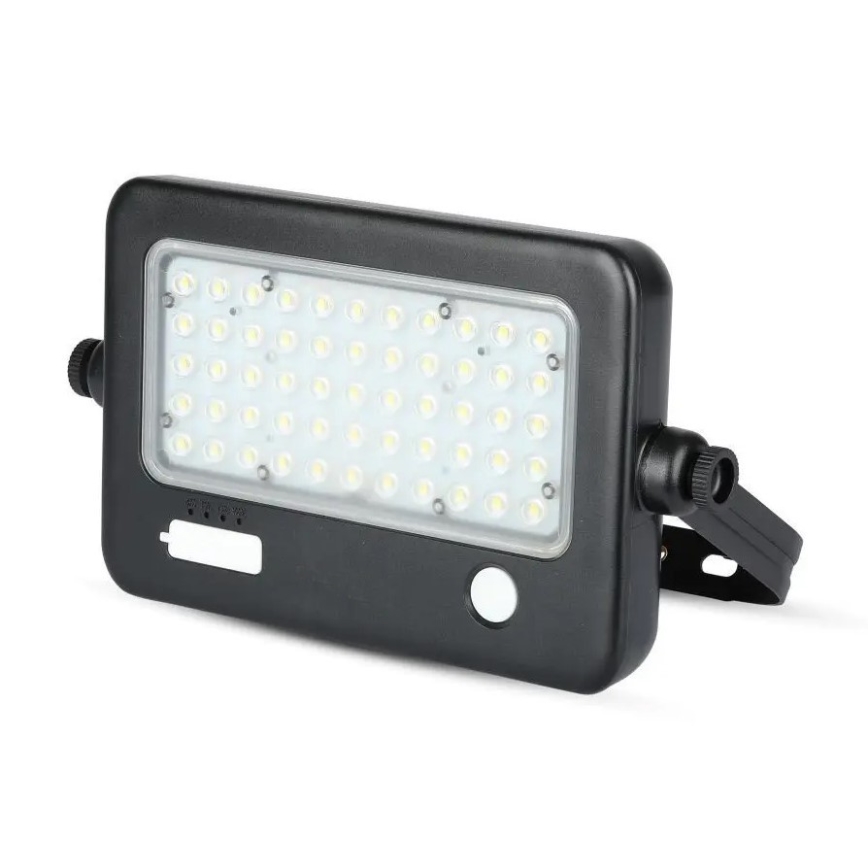 LED Димируем соларен прожектор със сензор LED/10W/3,7V 4000K IP65 + USB порт