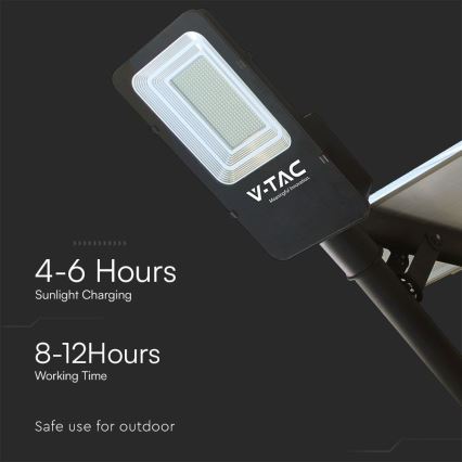 LED Димируем хибрид соларен улица лампа LED/50W/230V 4000K IP65 50000 mAh + дистанционно управление