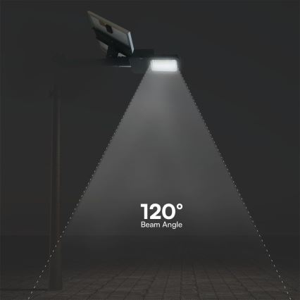 LED Димируем хибрид соларен улица лампа LED/50W/230V 4000K IP65 50000 mAh + дистанционно управление