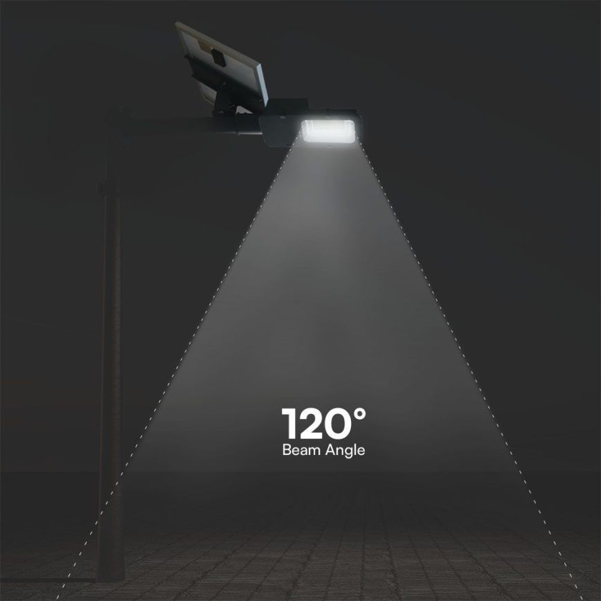 LED Димируем хибрид соларен улица лампа LED/50W/230V 4000K IP65 50000 mAh + дистанционно управление