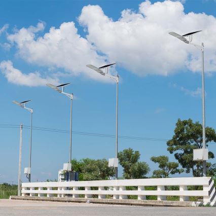 LED Димируем соларен улица лампа SAMSUNG CHIP LED/50W/6,4V 6000K IP65 30000 mAh + дистанционно управление
