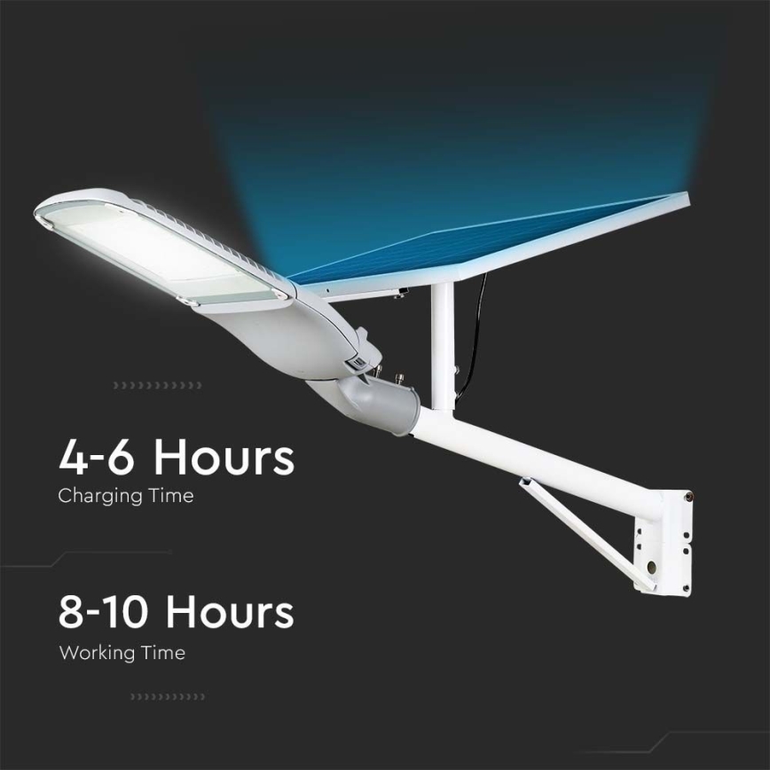 LED Димируем соларен улица лампа SAMSUNG CHIP LED/50W/6,4V 6000K IP65 30000 mAh + дистанционно управление