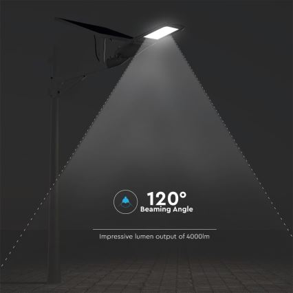 LED Димируем соларен улица лампа SAMSUNG CHIP LED/50W/6,4V 6000K IP65 30000 mAh + дистанционно управление