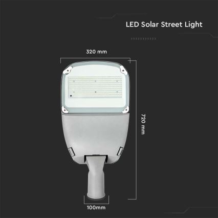 LED Димируем соларен улица лампа SAMSUNG CHIP LED/50W/6,4V 6000K IP65 30000 mAh + дистанционно управление