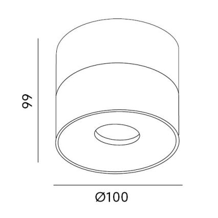 LED Димируем спот LAHTI LED/10,5W/230V 3000K CRI 90 бял
