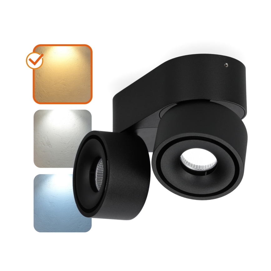 LED Димируем спот LAHTI MINI 2xLED/9W/230V 3000K CRI 90 черен