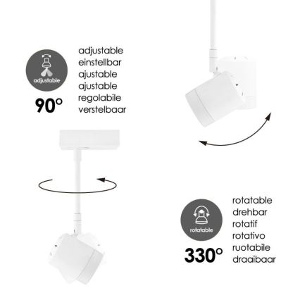 LED Димируем спот MANU 1xGU10/5,8W/230V бял
