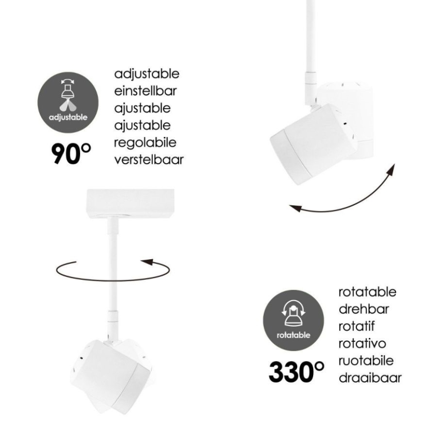 LED Димируем спот MANU 1xGU10/5,8W/230V бял