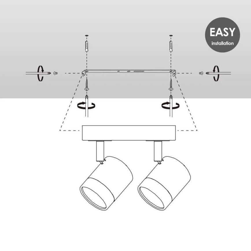 LED Димируем спот MANU 2xGU10/5,8W/230V бял