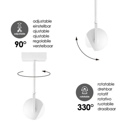 LED Димируем спот NOP 1xGU10/5,8W/230V бял