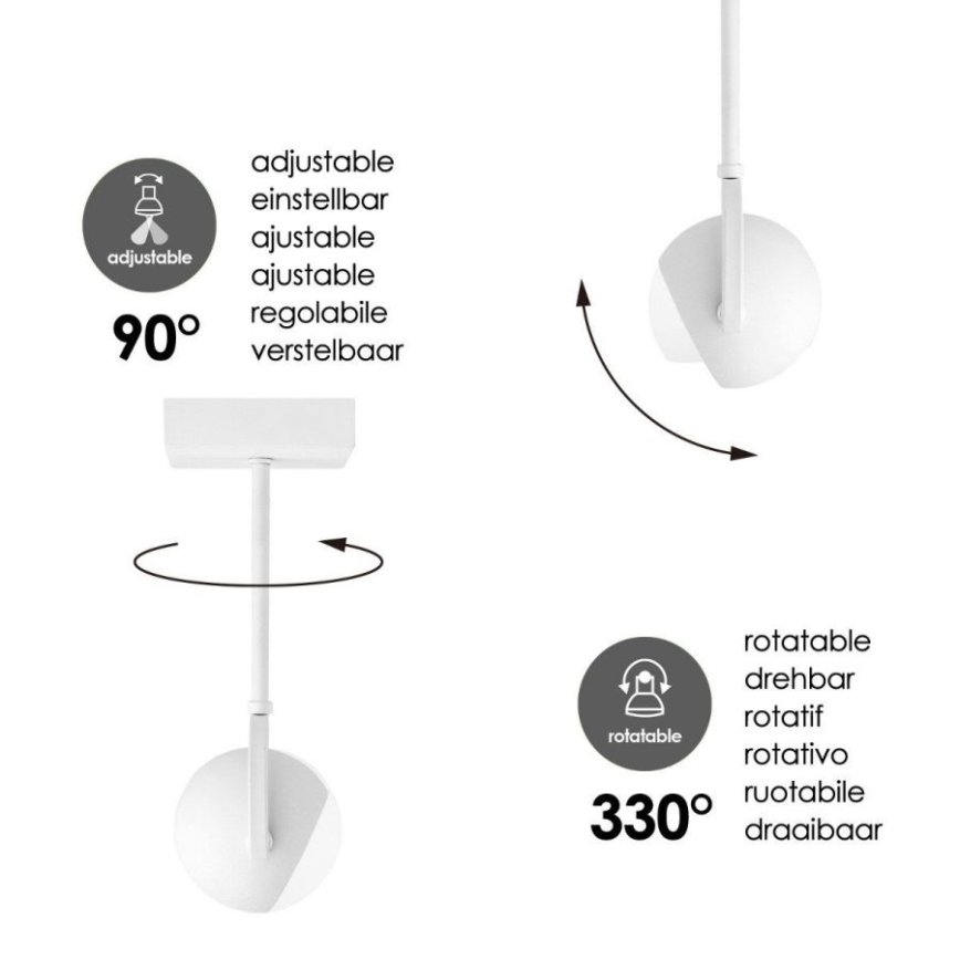 LED Димируем спот NOP 1xGU10/5,8W/230V бял